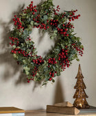 Faux Red Berry Wreath 44