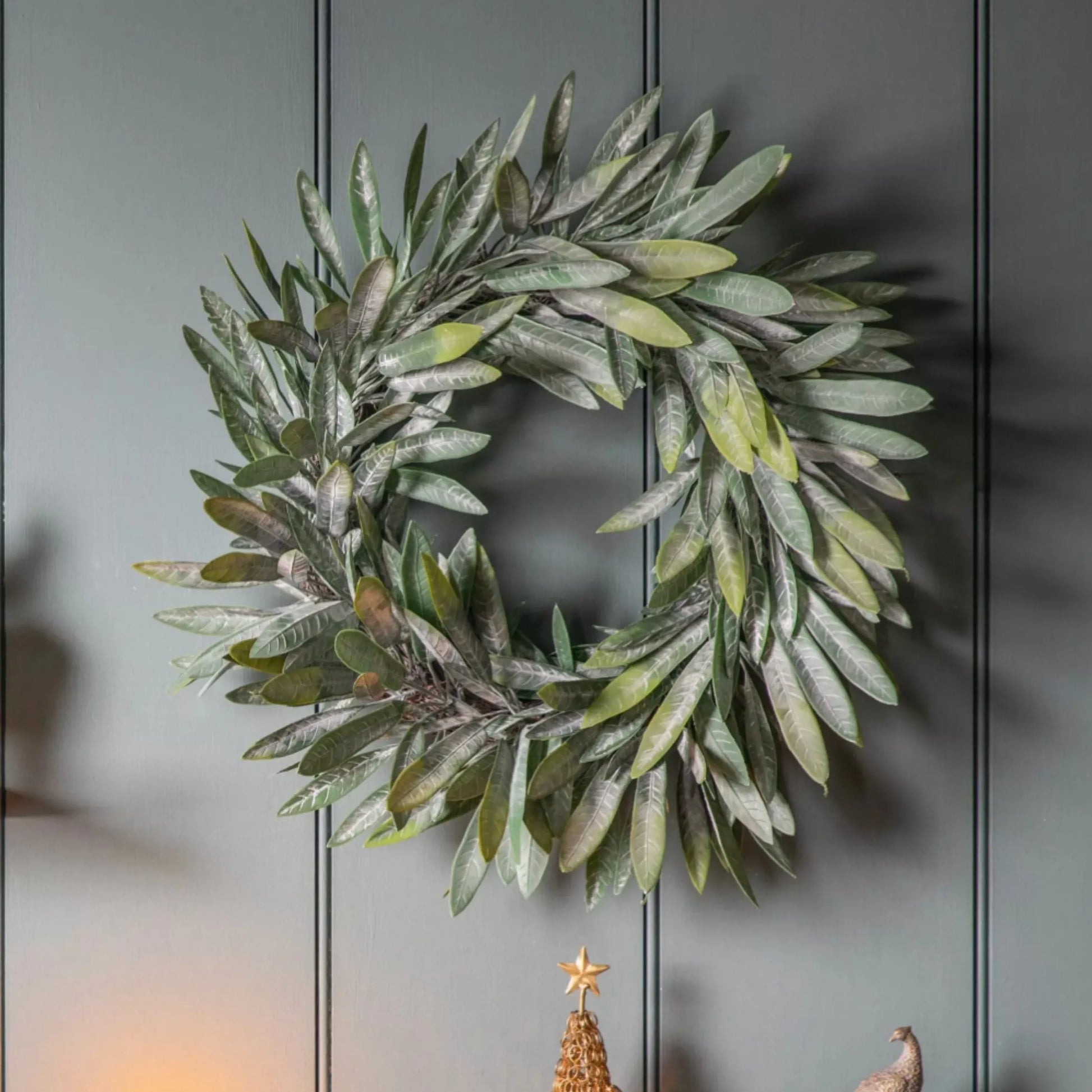 Festive Dusky Green Eucalyptus Wreath 5