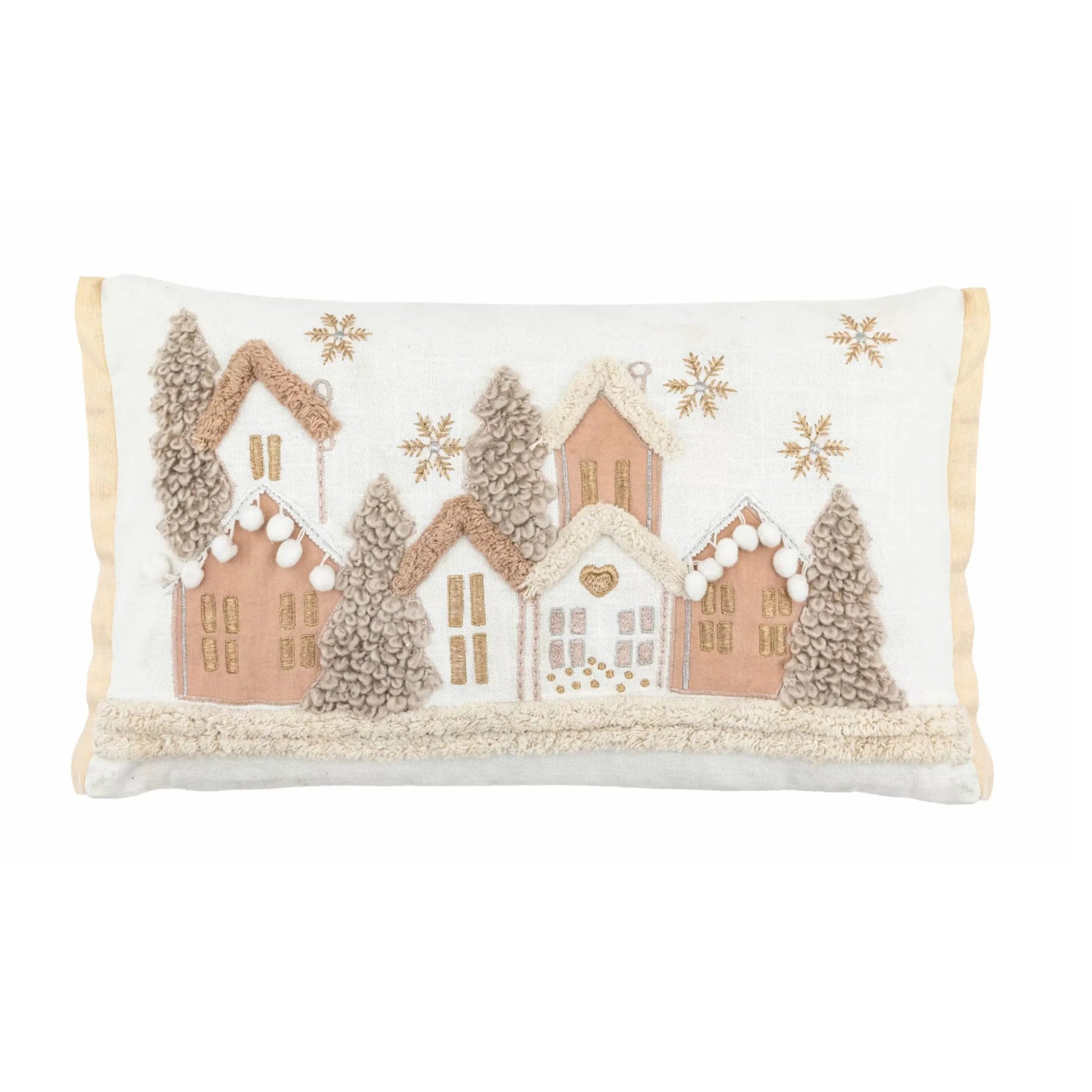 Festive House Scene Rectangular Cushion 3