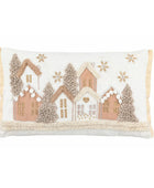 Festive House Scene Rectangular Cushion 3