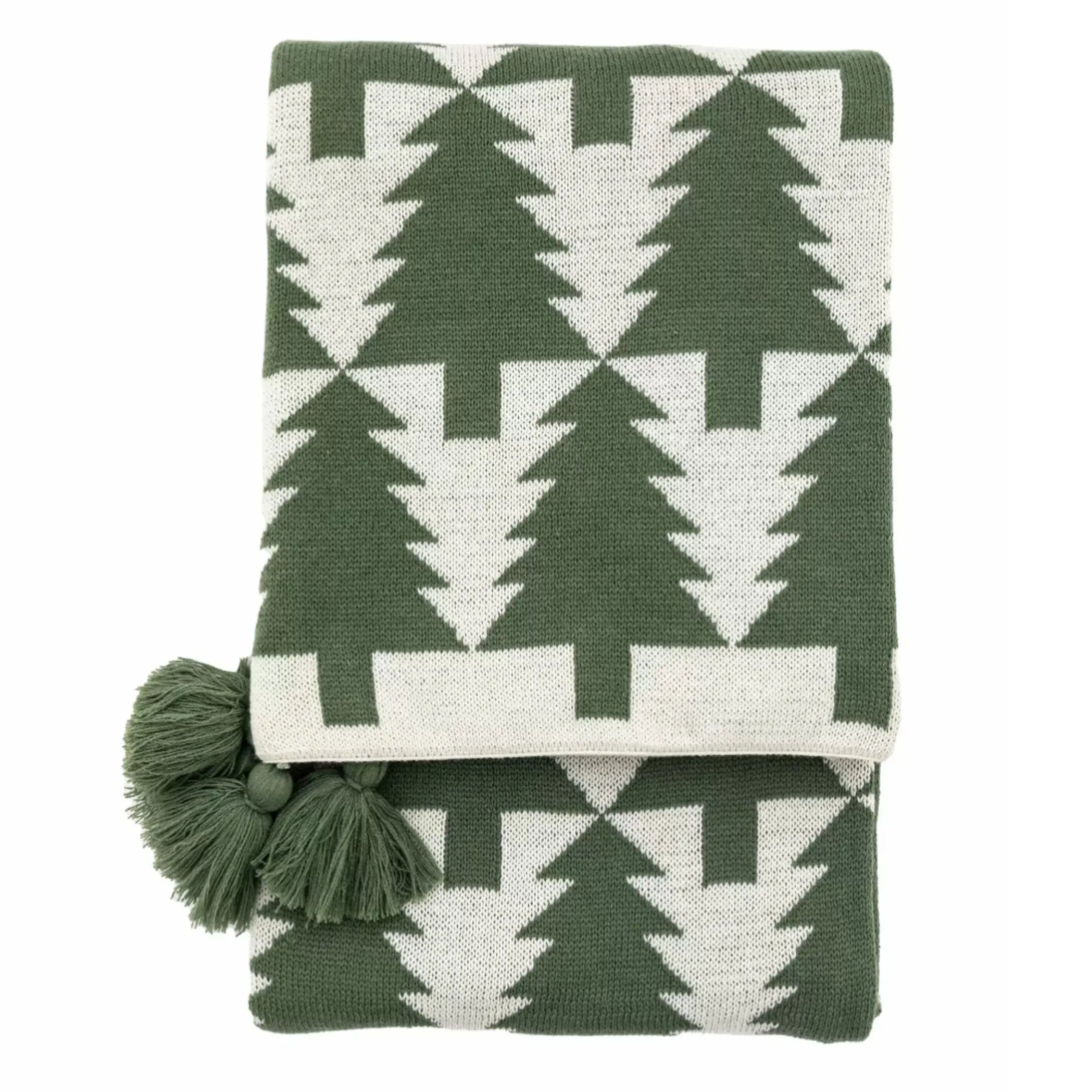 Festive Knitted Tree Throw 1