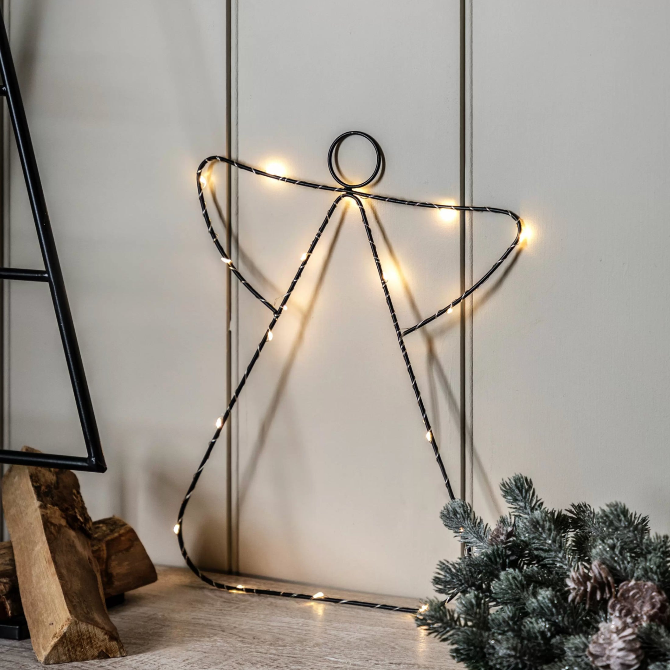 Festive Light Up LED Wire Angel