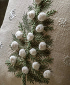 Festive Snowball Tree Square Cushion