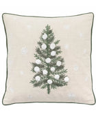 Festive Snowball Tree Square Cushion 3