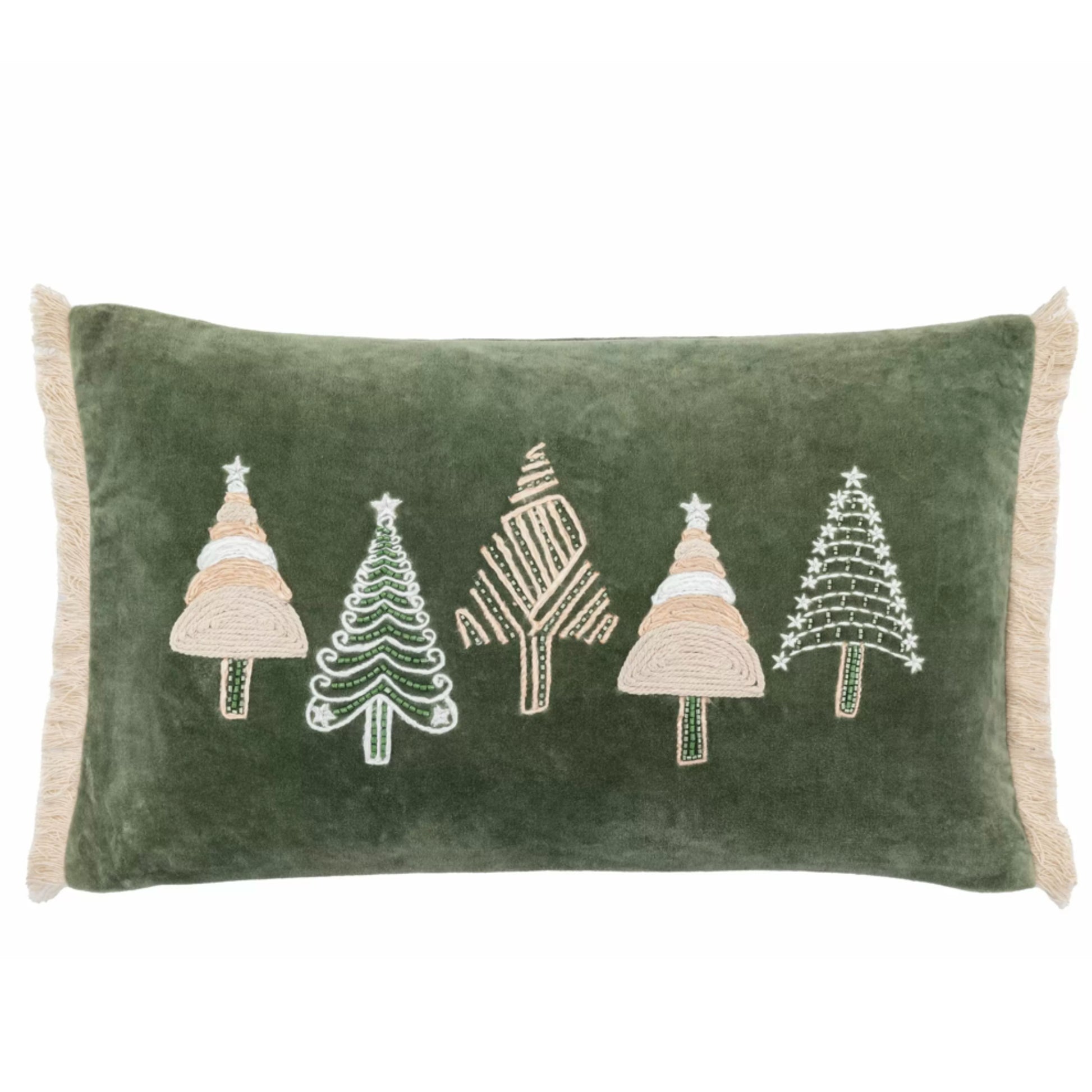 Festive Trees Rectangular Cushion 1