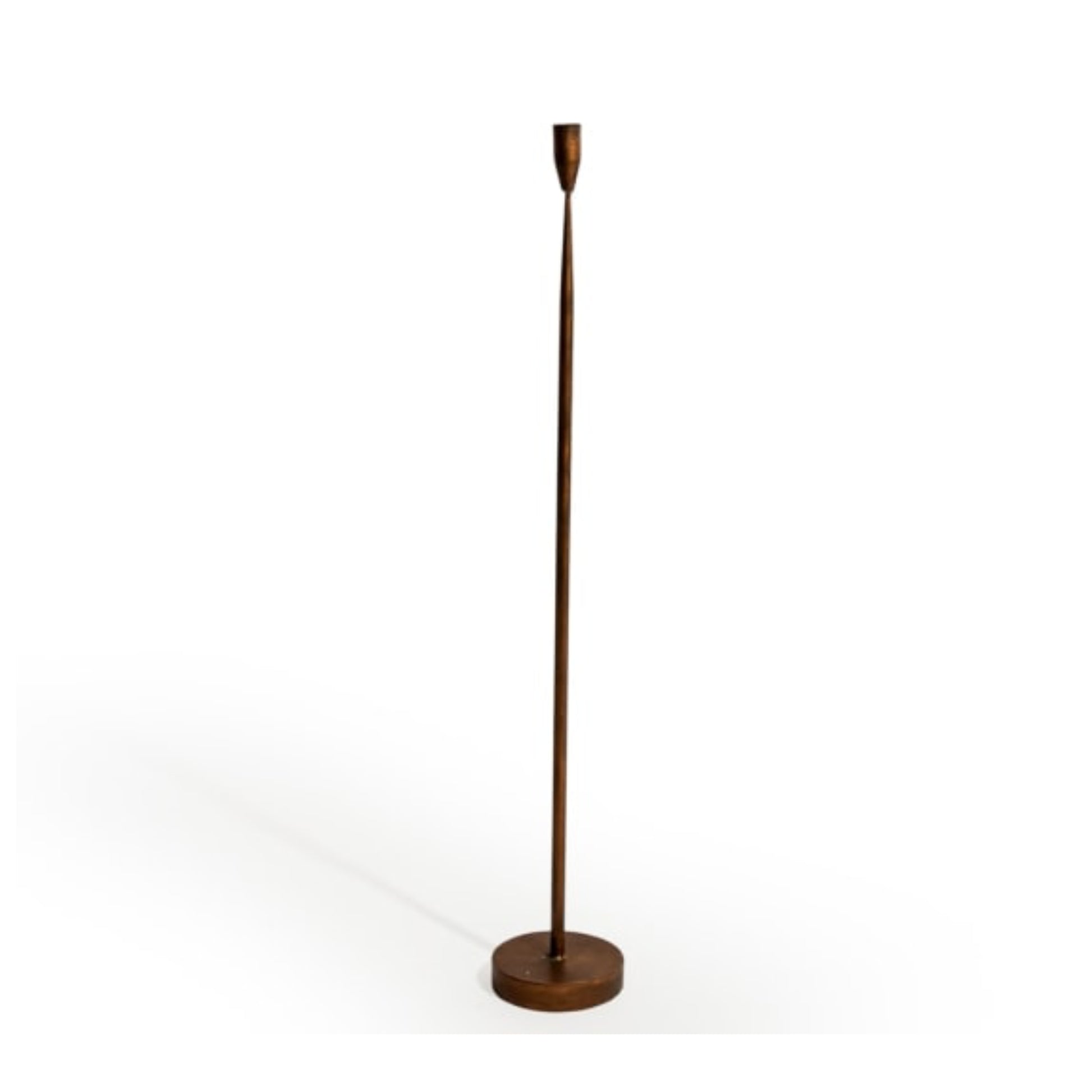 Bronze floor lamp on a white background