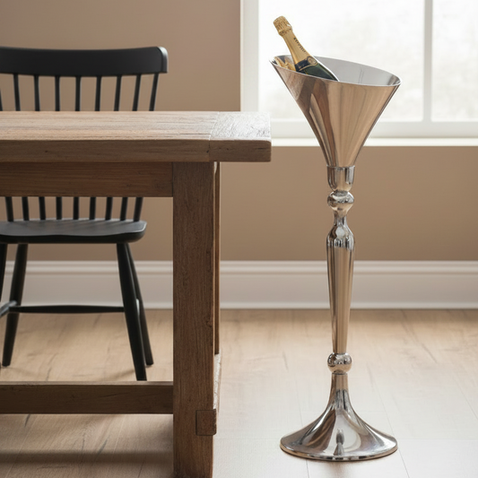 Floor Standing Polished Champagne Bucket