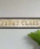 Framed Rectangular Antique Glass First Class Wall Mirror