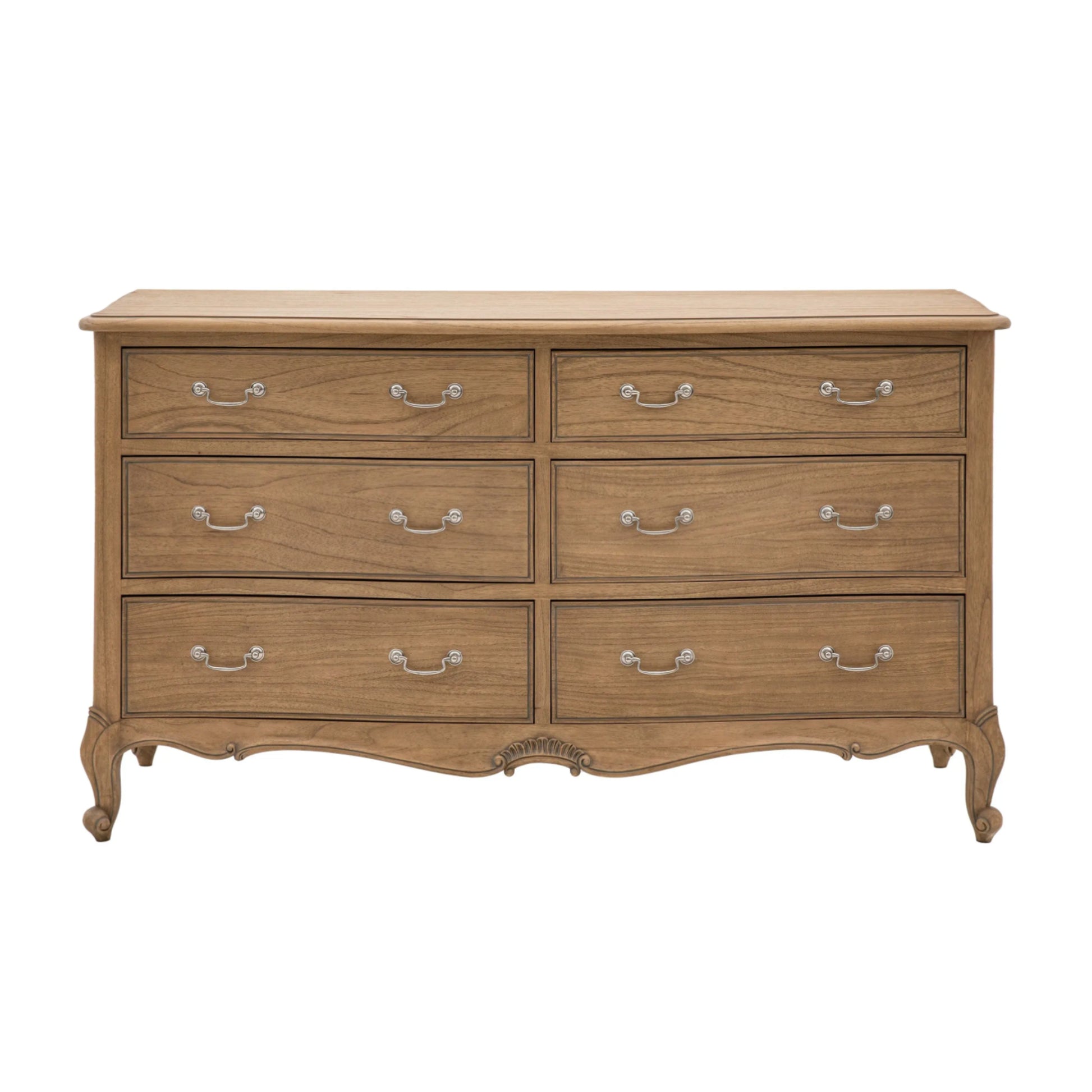 French Inspired Weathered Wood Chest of 6 Drawers 5