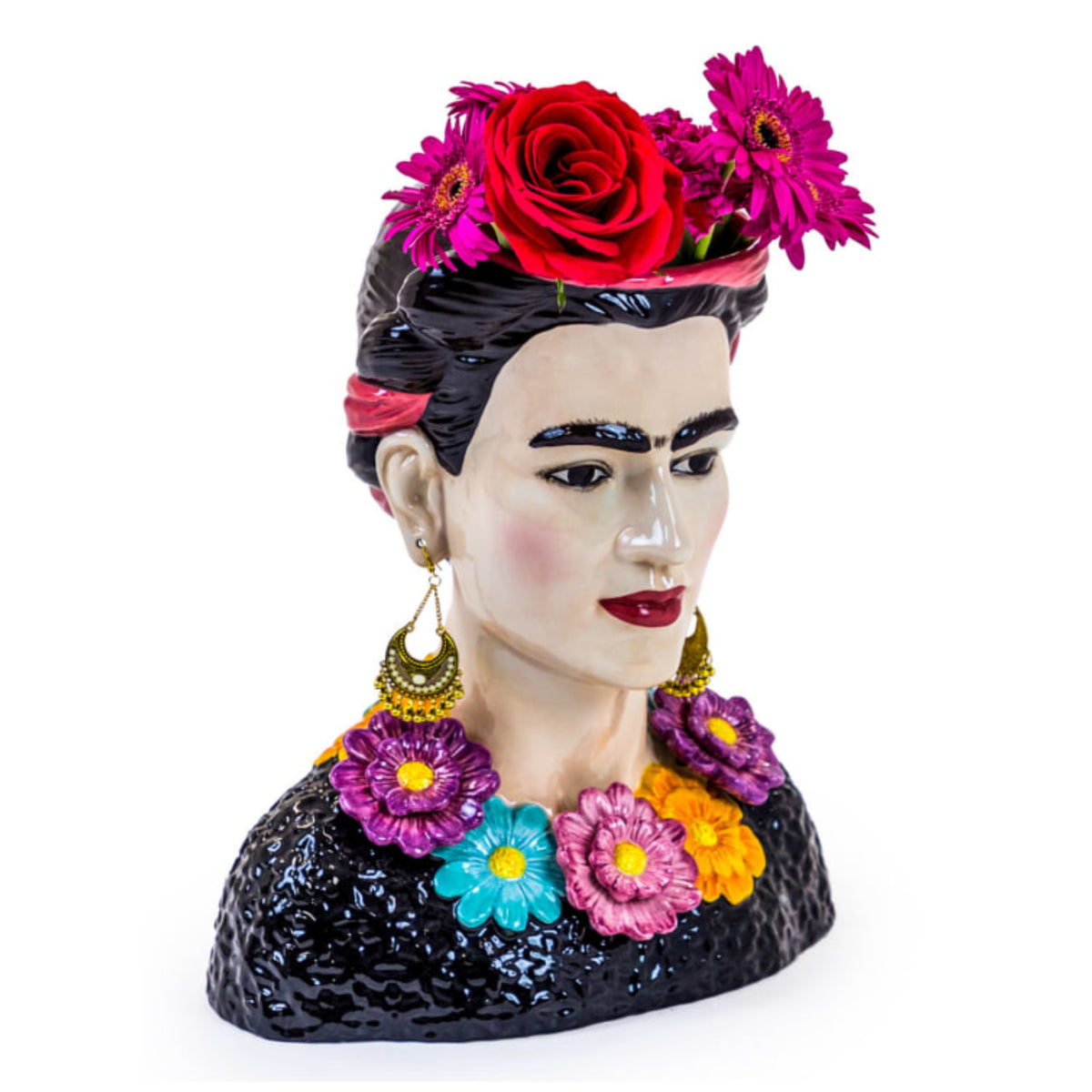 Frida Lady Ceramic Bust Vase