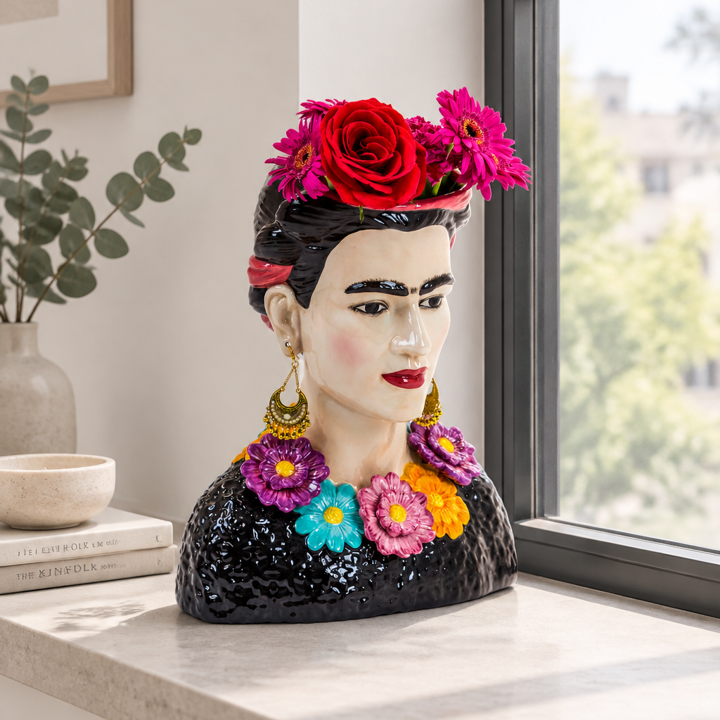 Frida Lady Ceramic Bust Vase