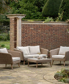 Garden Brown PE Wicker 4 Seater Lounge Set