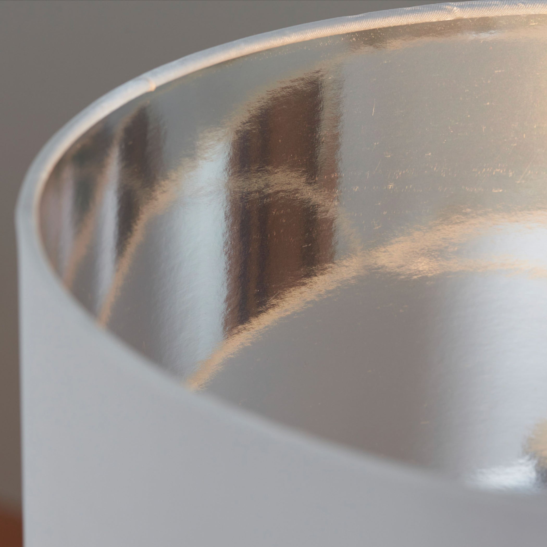 Glass High Shine Chromed Table Lamp & Shade 3