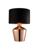 Glass High Shine Copper Table Lamp & Shade - The Farthing