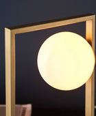 Gold Art Deco Opal Sphere Table Light 2