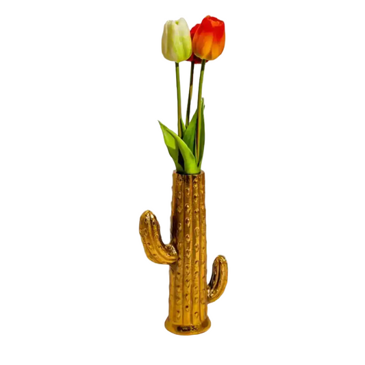 Gold Cactus Stem Vase 2