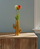Gold Cactus Stem Vase