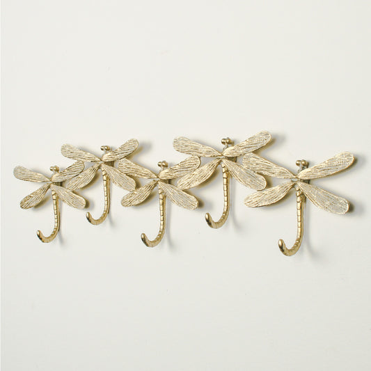 Gold Dragonfly Door Hooks
