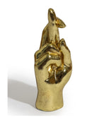 Gold Fingers Crossed Hand Ornament 1