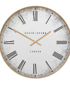 Gold Frame Antiqued Glass Mirror Face Wall Clock 50cm 1