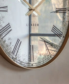 Gold Frame Antiqued Glass Mirror Face Wall Clock 50cm 4
