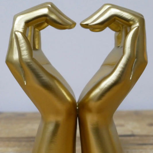 Gold Love You Hands Ornament