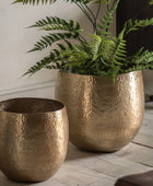 Gold Metal Planter Set of 2