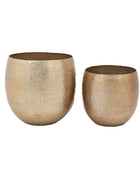 Gold Metal Planter Set of 2 4