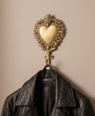 Gold Milagro Sacred Heart Wall Hook