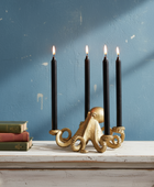 GoldOctopusCandlestickHolder8
