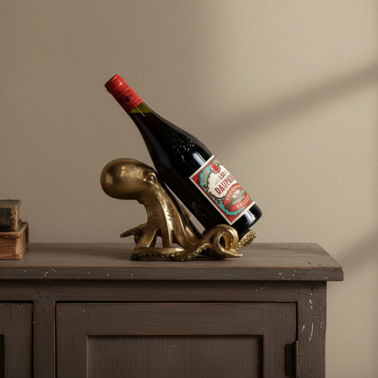 GoldOctopusWineBottleHolder 2