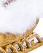 Gold Sleigh Wine Bottle Holder