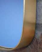 Gold Slim Edge Square Wall Mirror - The Farthing