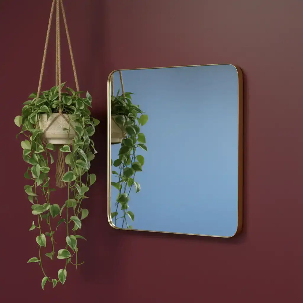 GoldSlimEdgeSquareWallMirror4