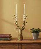 Gold Stag Candle Holder