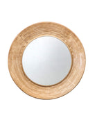 Gold Textured Round Metal Mirror - The Farthing