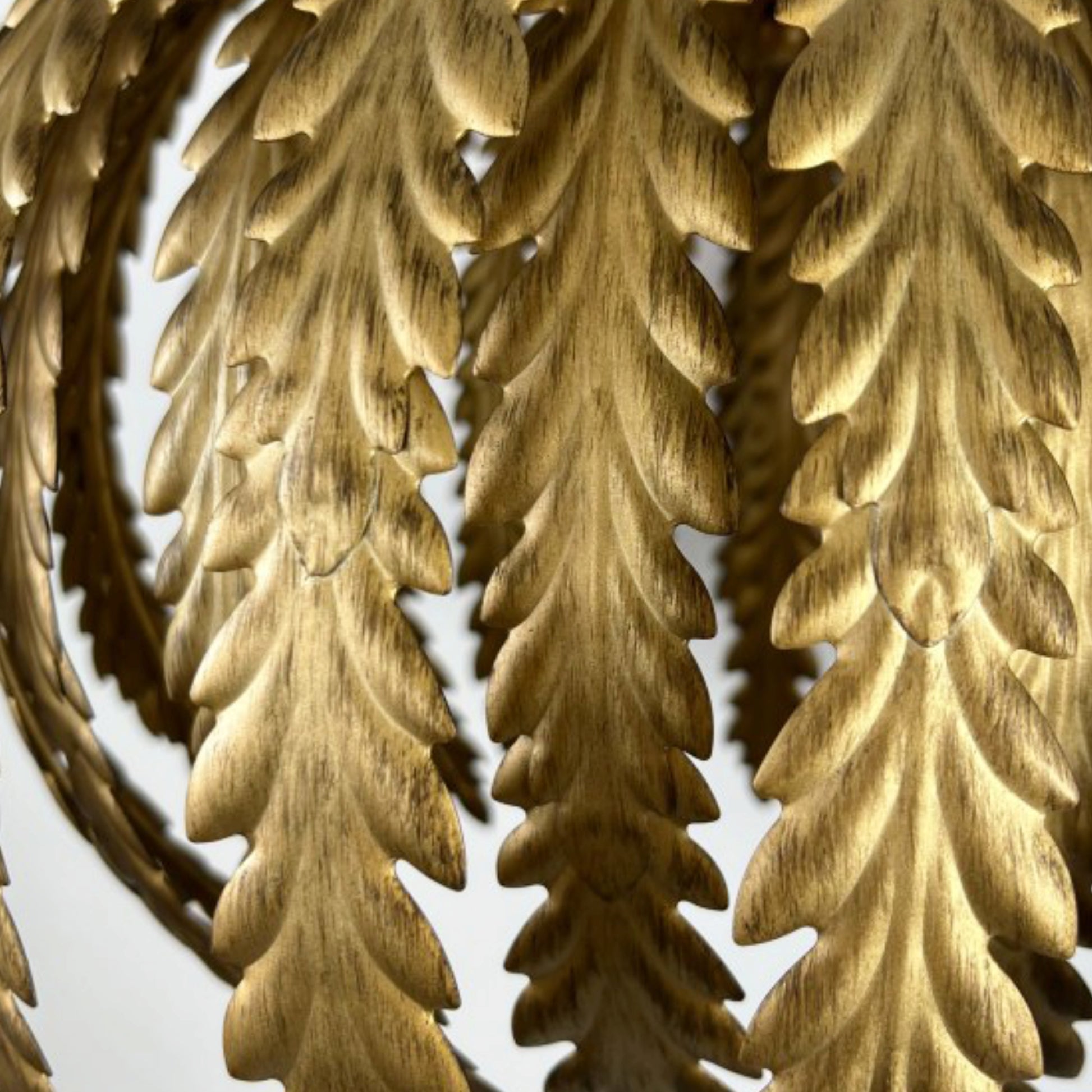 Gold Tropical Leaf Ceiling Pendant Light 55