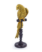 Gold Parrot On Perch Ornament