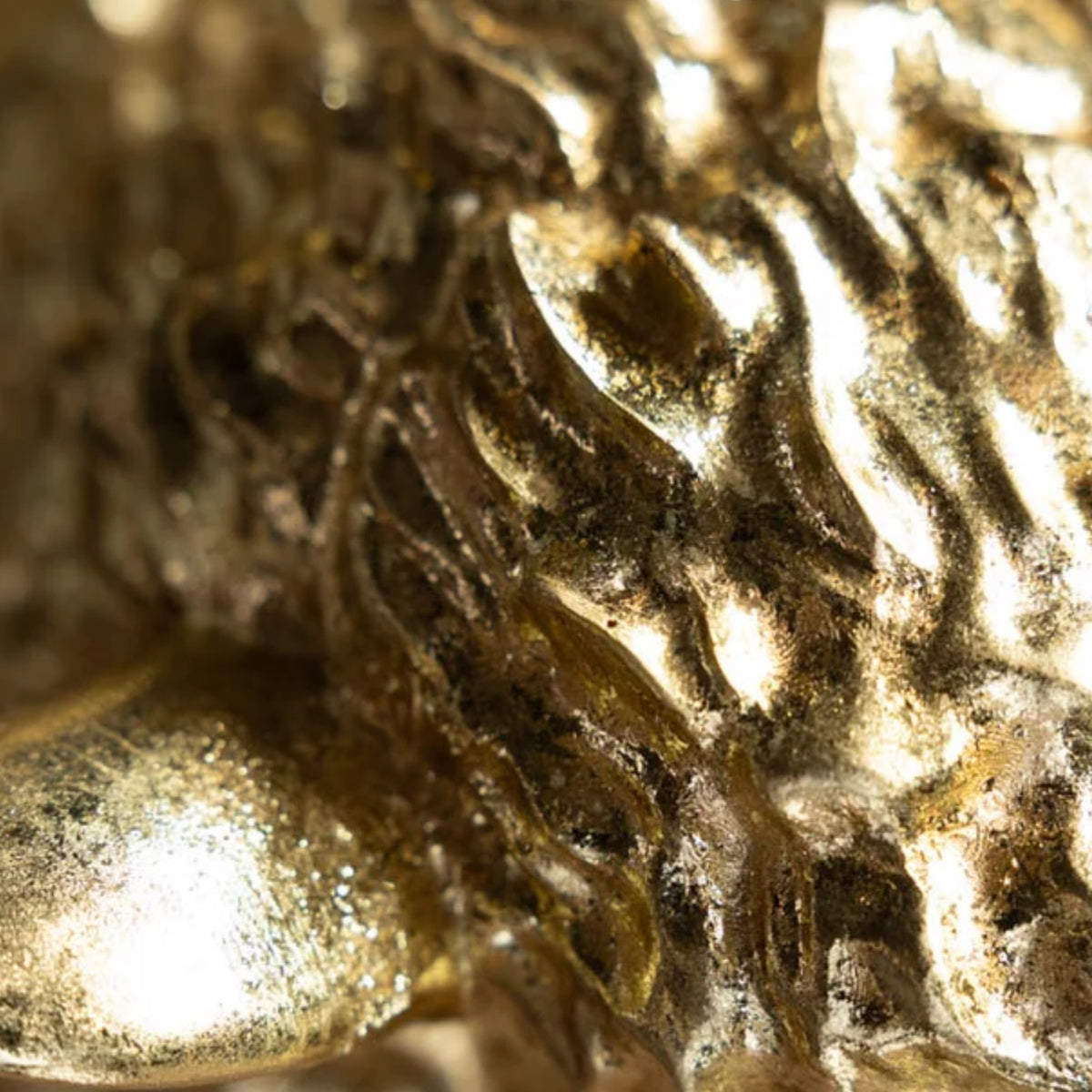 Gold Sheep Ornament close up