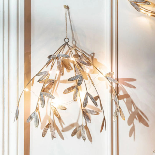 Golden Mistletoe LED hanging 1