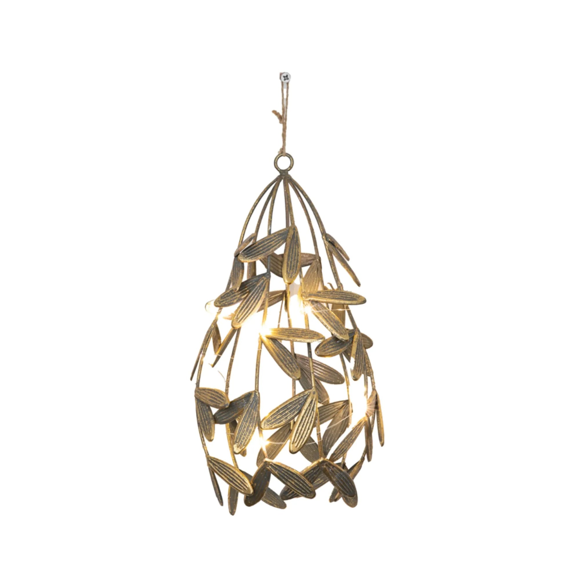 Golden Mistletoe LED hanging 2