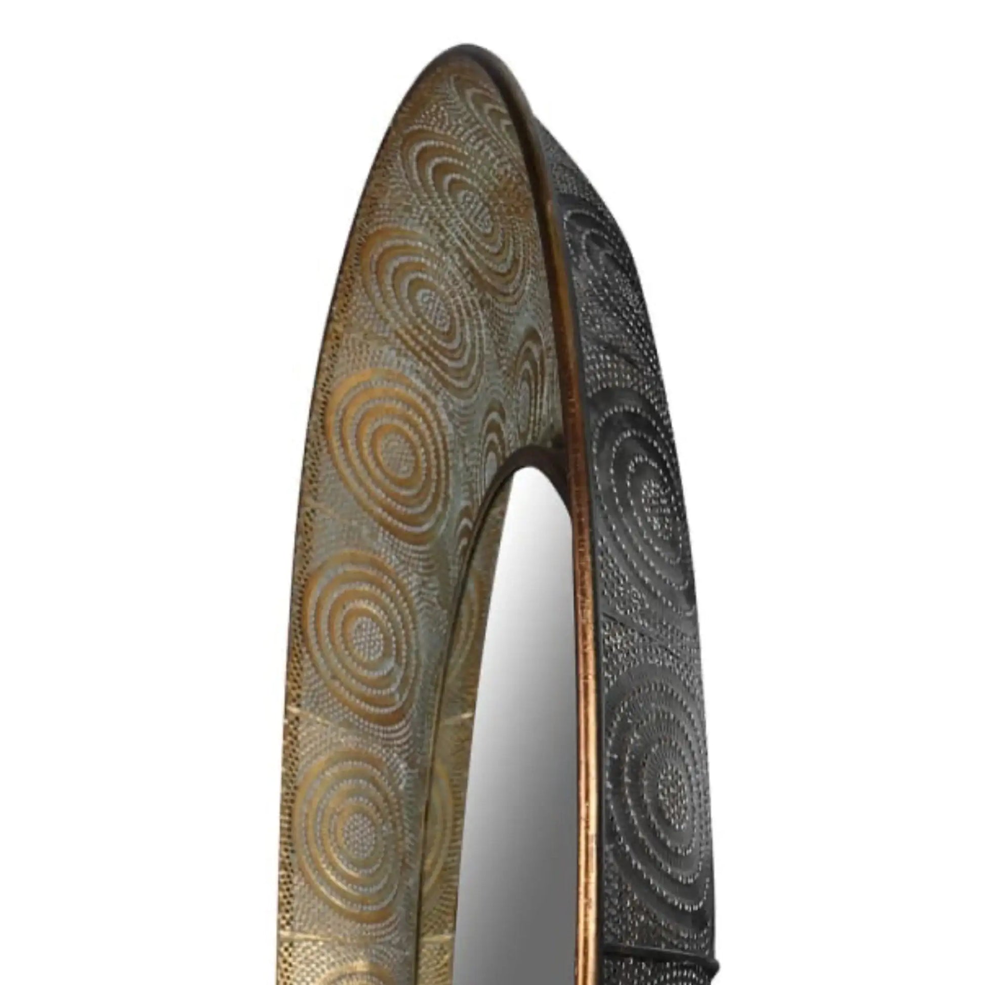 Close-up of a shoe sole with intricate patterns on a white background