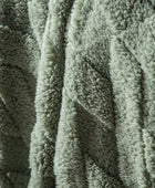 Green Chunky Extra Soft Cross Texture Throw - The Farthing