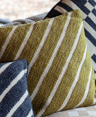 Green Diagonal Stripe Cushion 66