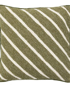 Green Diagonal Stripe Cushion 1