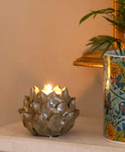 Green Petals Tea Light Holder - The Farthing