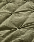 Green Pinch Quilt Bedspread