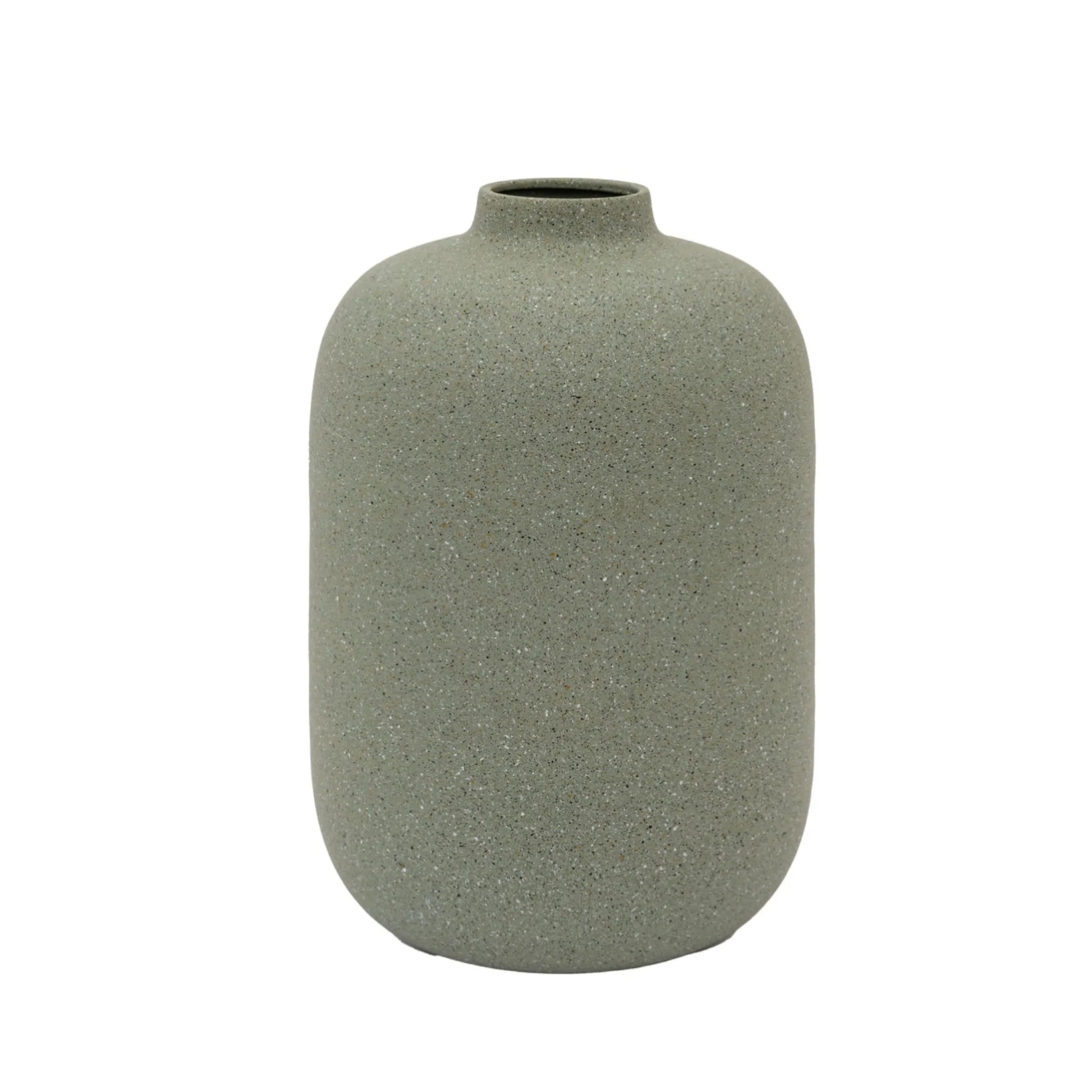 Green Speckle Metal Vase | The Farthing 1