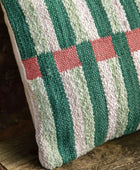 Green Stripe Woven Cushion