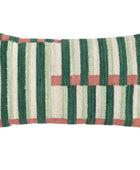 Green Stripe Woven Cushion 2